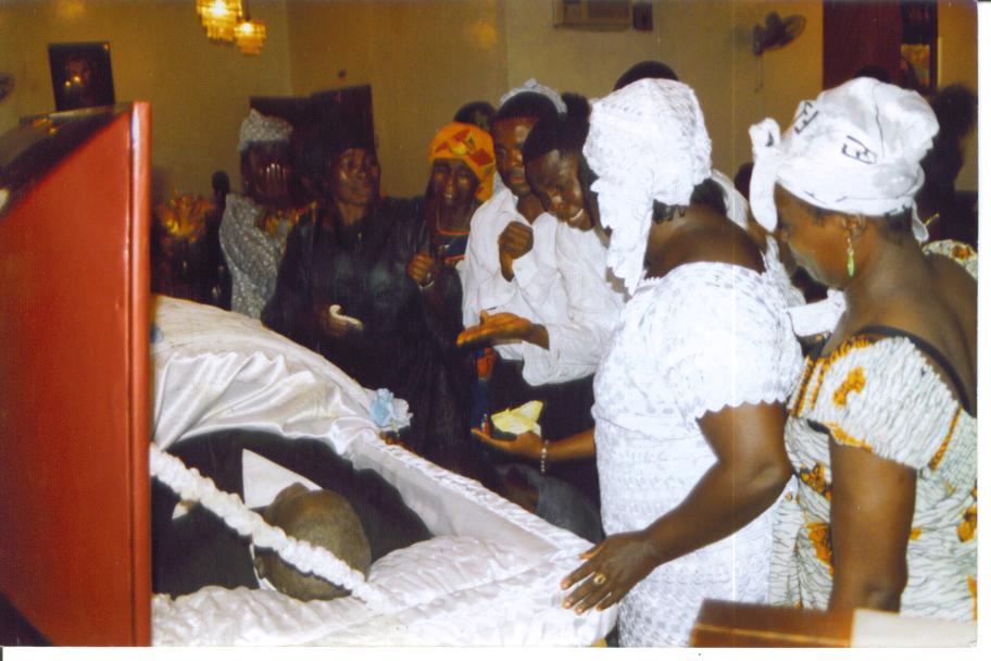 Dad in casket for viewing